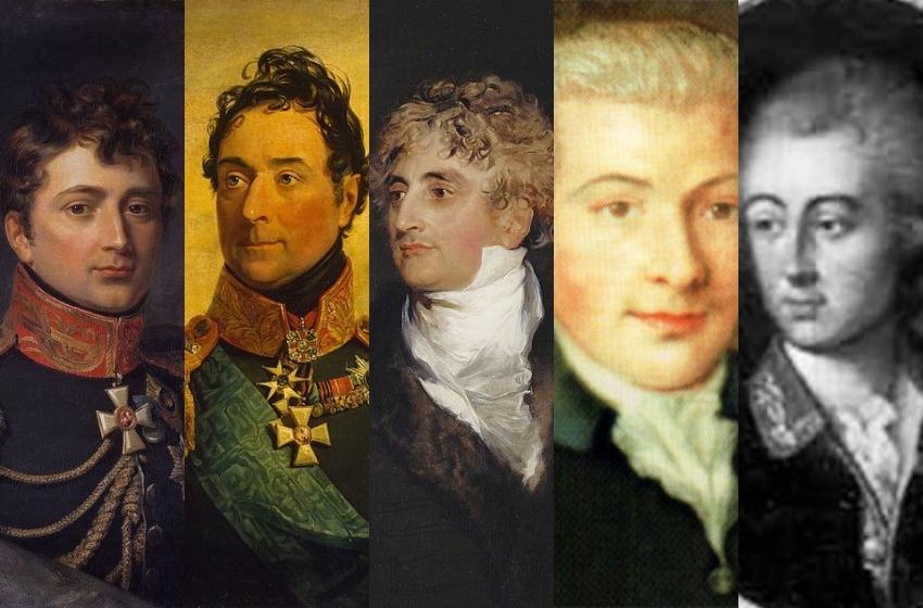 Five French immigrants in Russian Empire
