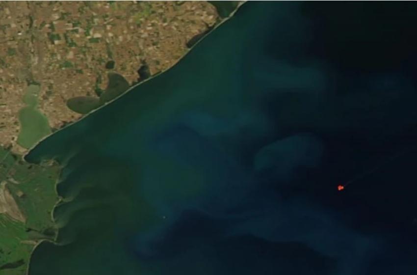 The fire at the "Boyko towers" in the Black Sea was shown from space