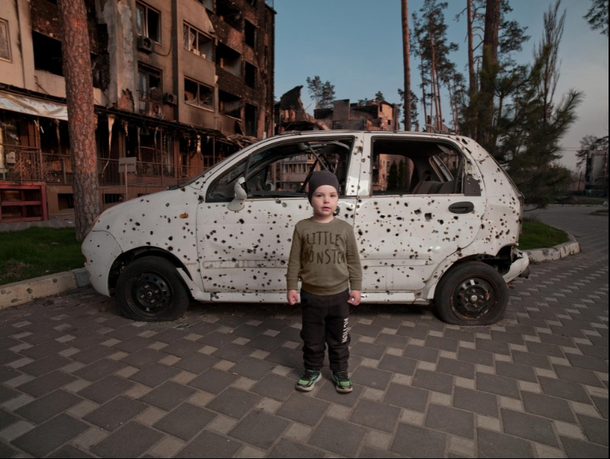 A photo exhibition about children in the war in Ukraine has been opened at the Council of Europe